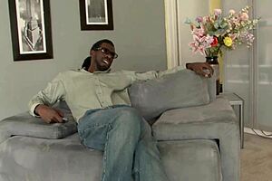 Slutty curvy milf blonde sucks black cock.