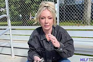 Blonde milf sadie summers fucks monster cock, clothes ripped, cum on big tits