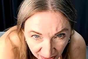 Mature busty stepmom in lingerie seduces you in pov role-play, masturbating to get what she wants