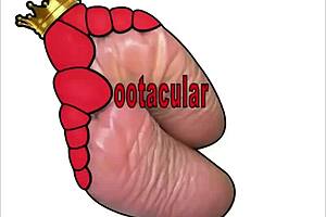 Give us both that fucking cum in double footjob handjob