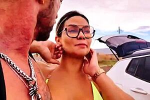 Luna Oliveira Surprises Stepson Vagninho with Outdoor Anal Creampie