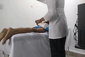 Whore Patient Seduces Doctor Into Fucking Instead of Massage in Hospital Casting