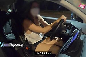 No Panties, No Bra At Gas Station