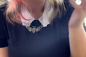 alt milf nextdoor smokes and relaxes outback