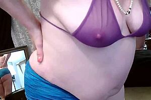 Wow, Dawnskye1962 Rips Clothes to Ride That Big White Dildo!