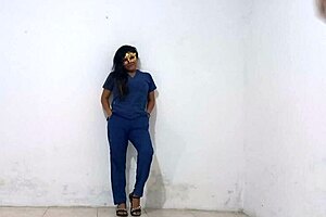 Hot nurse sucks big cocks in hospital. Real amateur action with licking and fucking.