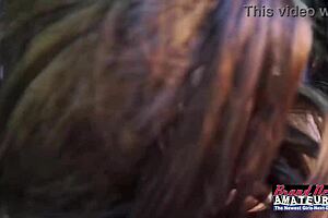 Reagan strips and deepthroats that cock with fingering and rimjob!