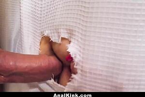 Natasha Nice's shower turns into anal sex with stepson