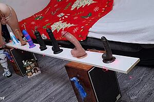 Petite Stepsister TESTS All Dildos in CHALLENGE, Including ROUGH Anal and DP.