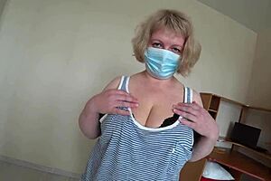 I came to visit my girlfriend and she FUCKED me with a STRAPON MILF in white panties DOGGYSTYLE shaking a BIG BUTT!