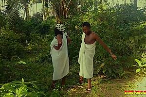 outdoor fucking naughty ex girlfriend in the bush with big black cock deepthroat and missionary