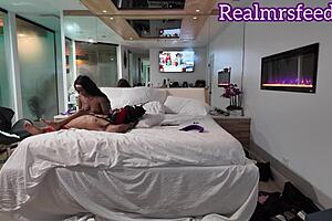 medusa says, 'bind me tight' in bondage scene with black wolf