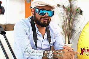 three young guys desire porn casting with submissive redhead