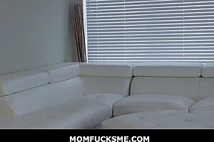 Blonde stepmom steals stepson's condom for babies in POV fantasy with Tucker Stevens