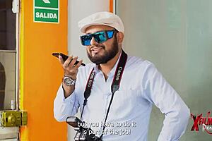 three young guys desire porn casting with submissive redhead