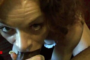 fellatio master eating up big black dick and cum 🍆