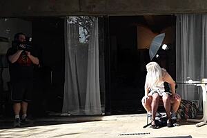 Behind the scenes of a public threesome