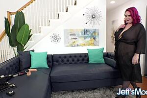 Chubby Milf Scarlet Peach Shows Off Assets Before Masturbating