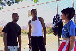 Fucking Asian Cougar in Fishnets