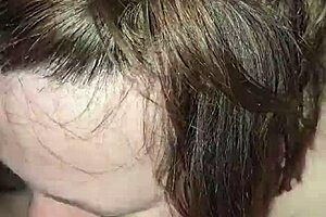 Milf rides foot while sucking huge cock