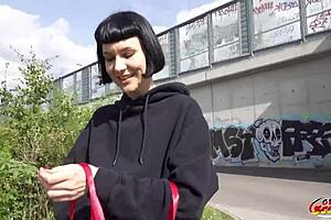 German Scout Picks Up Tall Skinny French Girl Delfine Dahlia for Casting Fuck