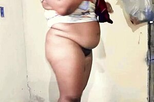 Chubby BBW Wife With Big Tits And Ass Experiments With Thong Panties From Neighbor