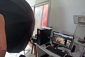 mother-in-law in stockings and with a finger in my ass made me cum hard