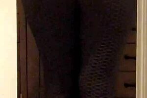 I watch my wife's big ass in leggings.
