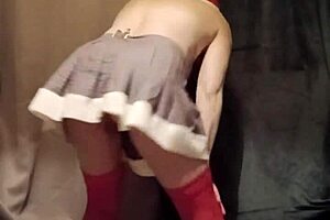 slave girl does striptease outdoors