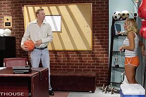 i busty penthouse pet nicole aniston fuck the head coach in his office