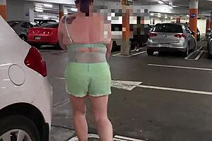 trashy kiwi slut shows off her pussy at the mall and on a busy public street.