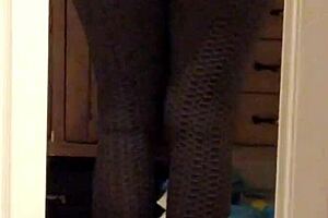 I watch my wife's big ass in leggings.