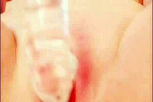 watch this sloppy wet dildo fucking on cell phone!