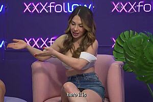 Hot interview ends in wild threesome latina milf subdued by maxx betancur and mercilessly kissed by the presenter 🔥