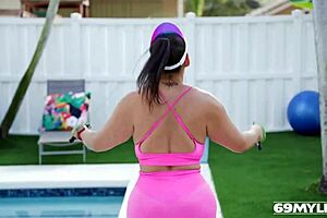 hot milf carmela clutch shows big tits and ass in doggystyle workout riding cowgirl style