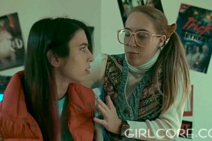 girlcore nerdy lesbians blinded by science & virtual milf