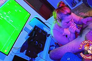 Stepsister, Stop Playing PS5 And Fuck Me Non-Stop With Your Huge Natural Tits!