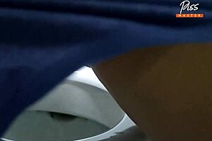 Femdom pissing compilation with golden rain and pussy shaving