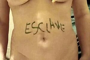 milf does solo bondage session with humiliation