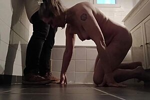 New Year's slave submission with doggystyle, facial, and toys in POV