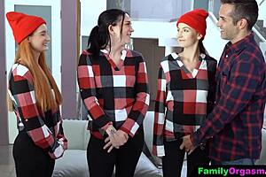 Familyorgasm - Teen 18+ Plows Her Step Dad At Family Meeting