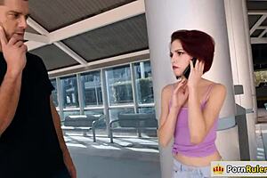 Milf Vanessa hooks up with stranger outdoors.