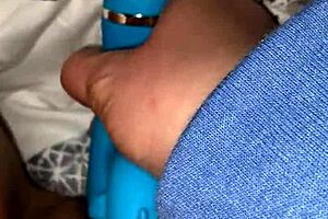 milf fucks her little pussy with dolphin vibrator until orgasm