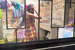 housewives make homemade porn after laundry