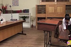 Milf brunettes enjoy intimate moments.