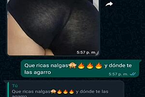 My Friend In Mini Short Gets Horny On WhatsApp Chat!