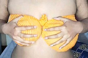 big boobs desi indian bhabhi contrasts hairy curves with hot homemade action