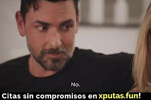 two guys fuck a hot blonde spanish submissive 😍 homemade creampie