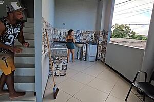 Caught Neighbor Stealing Panties, Let Him Fuck My Ass