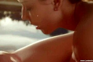 East European lesbian relationship unfolds on full display in glamour setting.